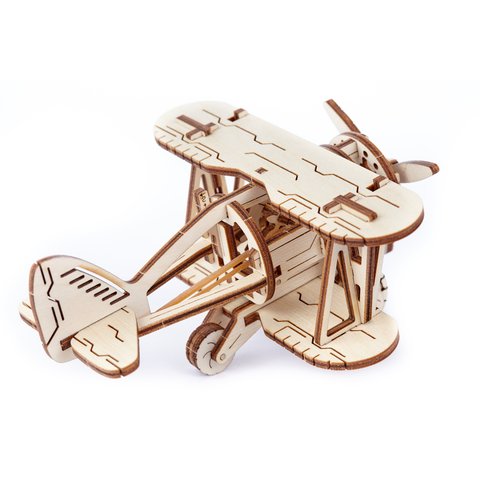 Механічний 3D-пазл Wooden.City Біплан Прев'ю 3