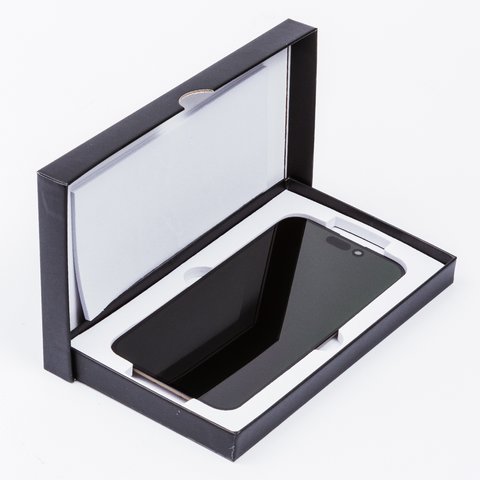 Дисплей для iPhone 15 Pro, черный, с рамкой, без микросхемы, (OLED), GX OEM hard Превью 2