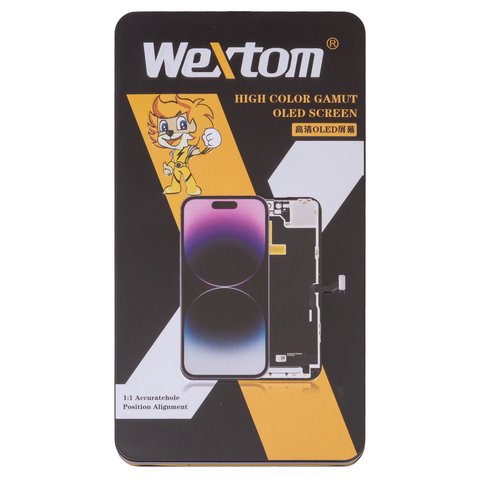 Дисплей Wextom для iPhone 15 Pro, черный, с рамкой, High Copy, без ошибки, (OLED) soft, Diagnosable, 120Hz Превью 2