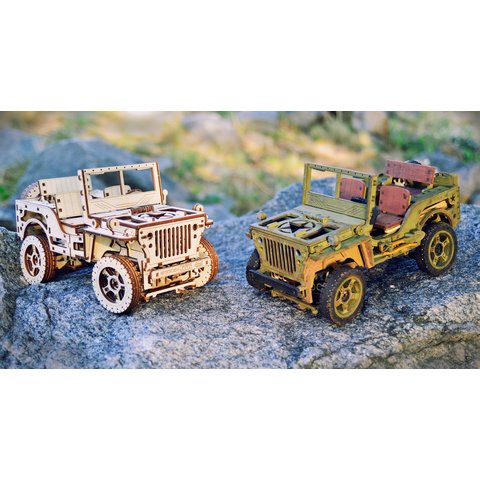 Wooden mechanical 3D Puzzle Wooden.City 4x4 Vehicle Preview 7