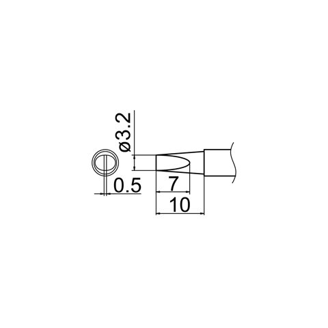 Punta de repuesto para cautín HAKKO T12-DL32 Vista previa  4