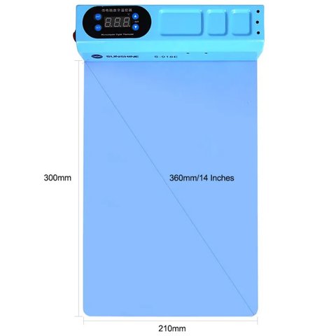 Alfombra de calentamiento para desarme (separador) Sunshine S-918E, 300 × 210 mm Vista previa  1