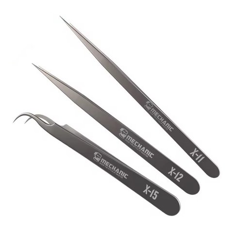 Pinzas para smd Mechanic X-15, encorvado, antiestática, 115 mm Vista previa  4