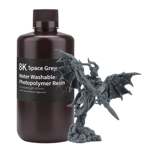 Фотополимерная смола для 3D-принтера ELEGOO 8K Space Grey (водосмываемая), 1 кг Превью 7