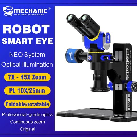 Микроскоп Mechanic SE7045-TGSD ROBOT SMART EYE, тринокулярный, 7X-45X Превью 1