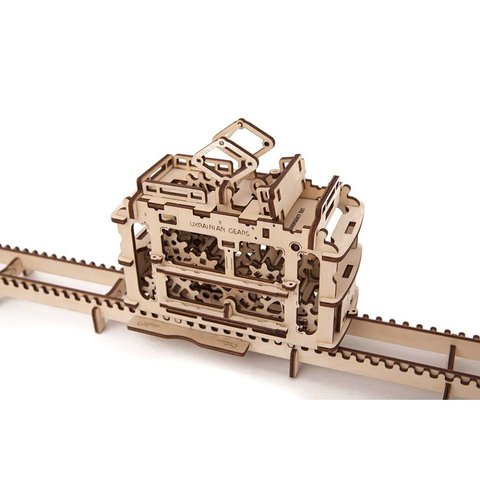 UGEARS TRAM WITH RAILS Mechanical 3D Wooden Puzzle Construction DIY Set 